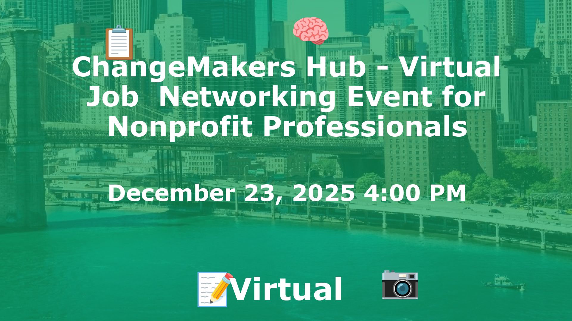 ChangeMakers Hub - Virtual Job  Networking Event for Nonprofit Professionals event image